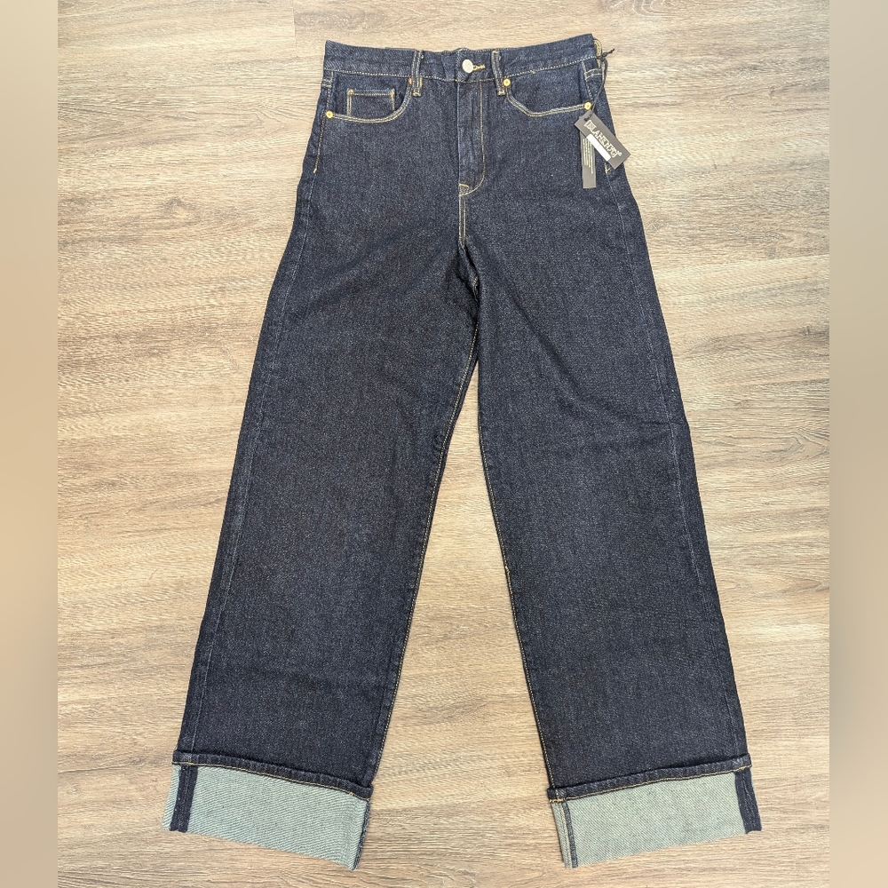 Blank NYC Dark Blue Flare & Wide Leg Jeans